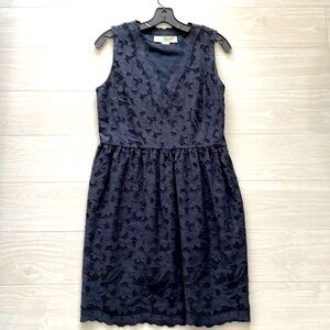 SALE! Stella McCartney Navy Silk Mya Eyelet Dress